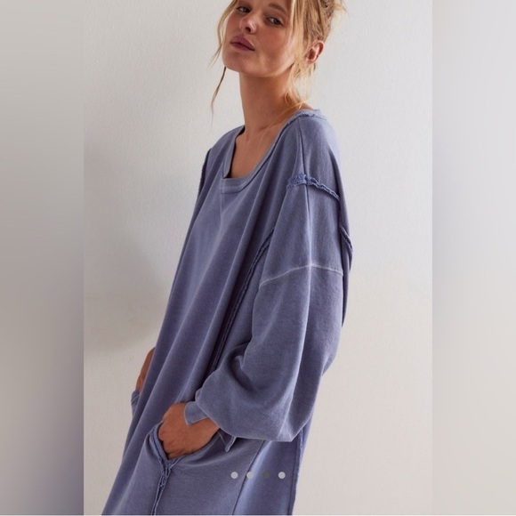 NWOT Free People We The Free Camden Maxi Sweatshirt - Picture 4 of 10